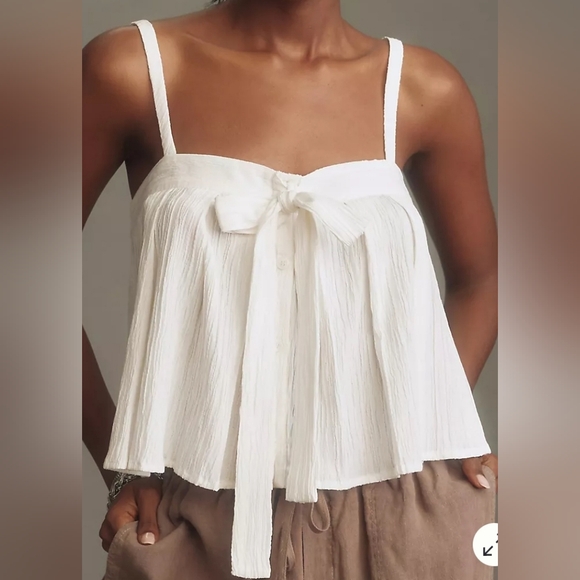 Anthropologie Tops - Anthropologie Sunday in Brooklyn Bow tie tank